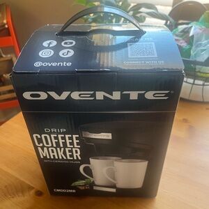 Ovente Drip Coffee Maker with Ceramic Mugs